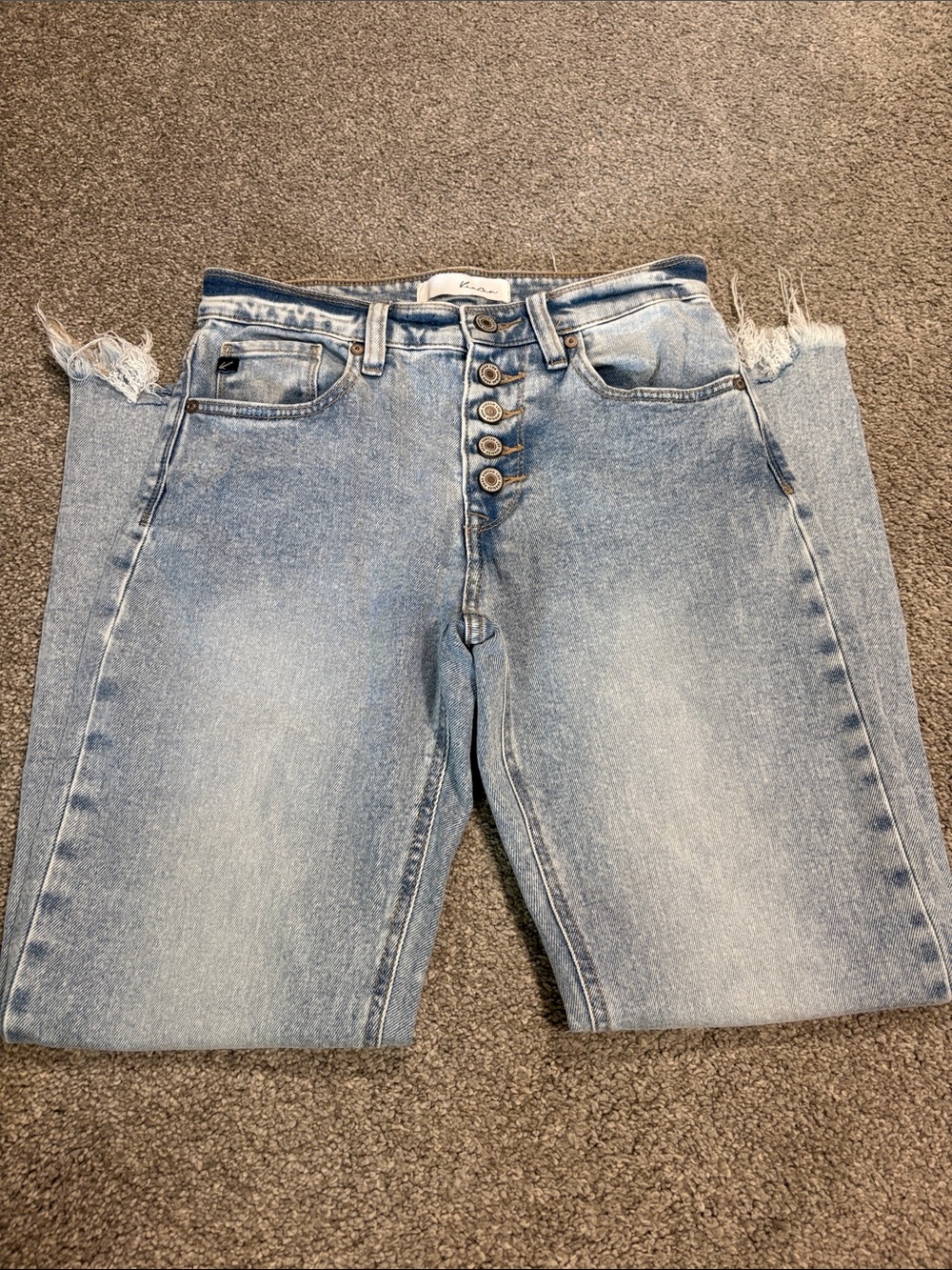 KanCan Light Wash Cropped Wide Leg Jeans - Picture 3 of 6